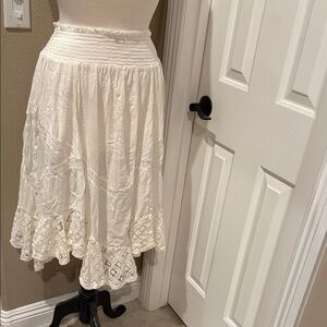 Free people White Lace Skirt size S